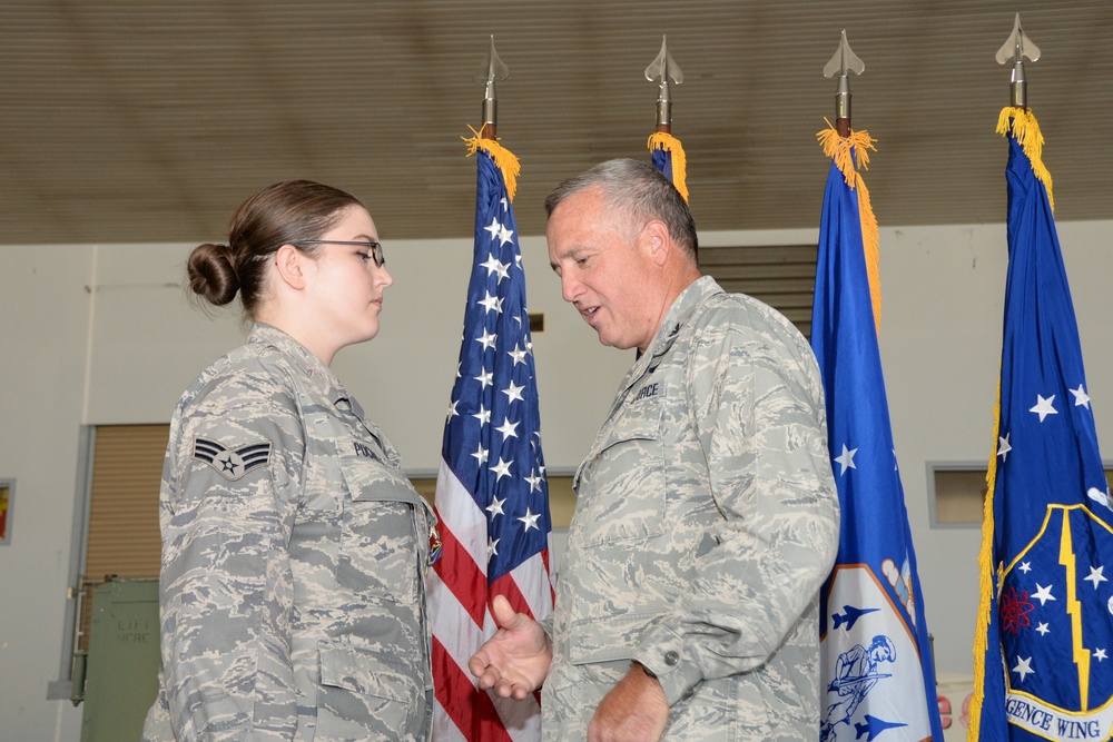 Airman presented Indiana Distinguished Service Cross for her heroic efforts