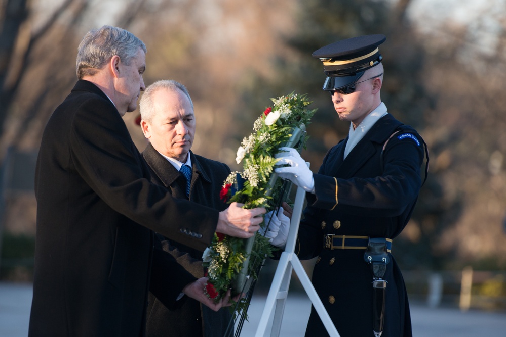 NATO Permanent Representatives lay wreath at Tomb of the Unknown Soldier in Arlington National Cemetery