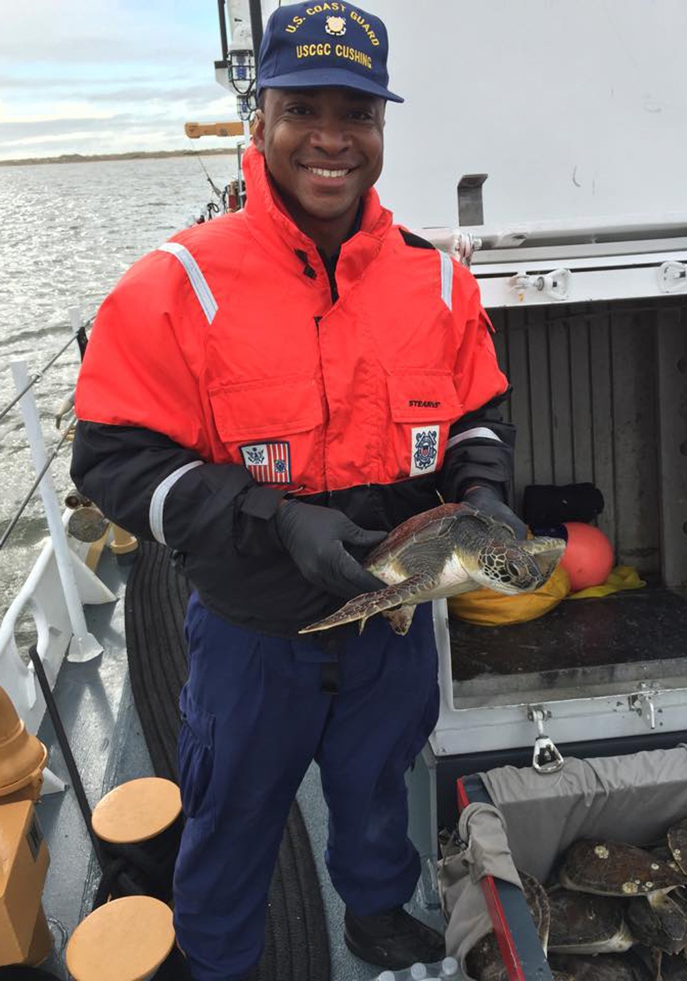 Coast Guard Cutter Cushing crew helps release 130 turtles