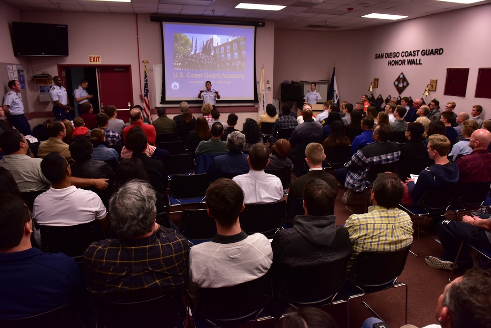 Coast Guard Academy Admissions visits Sector San Diego