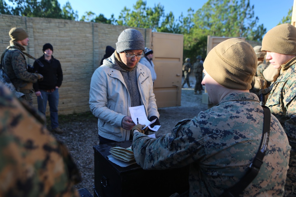 Marines simulate noncombatant evacuation at Camp Lejeune
