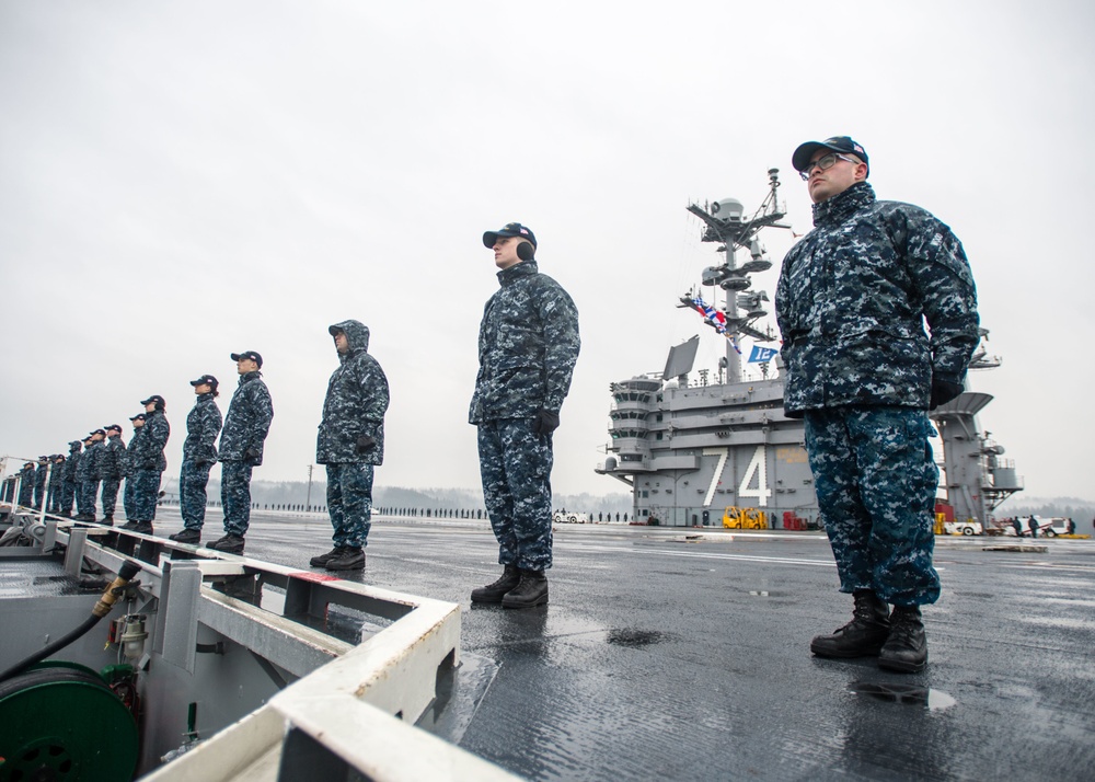 USS John C. Stennis gets underway