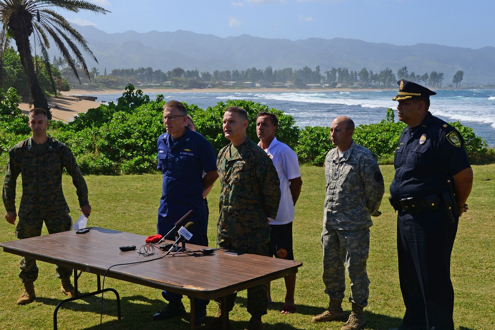 DVIDS Images Multiagency search for 12 Marines off the North Shore