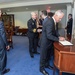 Australia's PM Malcolm Turnbull signs the Pentagon's guest book