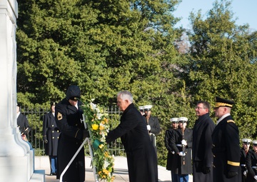 Prime Minister of Australia lays a wreath at the Tomb of the Unknown Soldier in Arlington National Cemetery