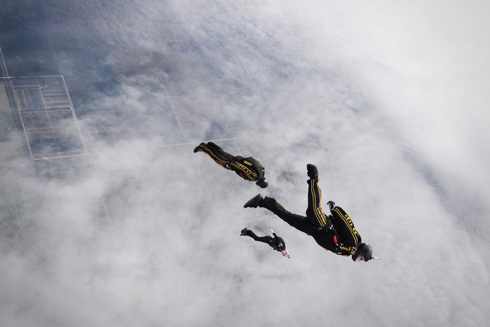 Army's Golden Knights conduct training jump