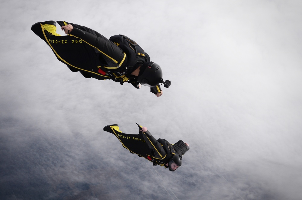 Army's Golden Knights conduct training jump