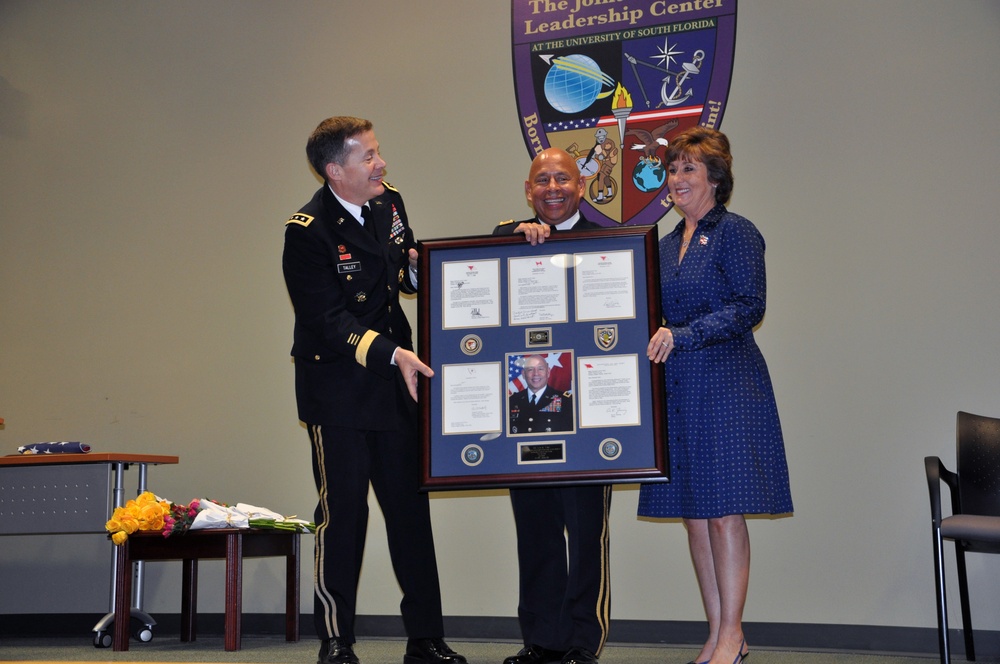 US Army Reserve chief of staff honored in military / civilian retirement ceremony