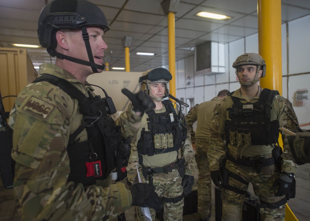 Training exercise aboard USNS Spearhead (T- EPF 1)