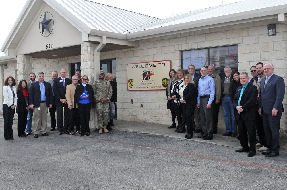 Harker Heights, 3rd Cavalry Regiment unveil community partners sign