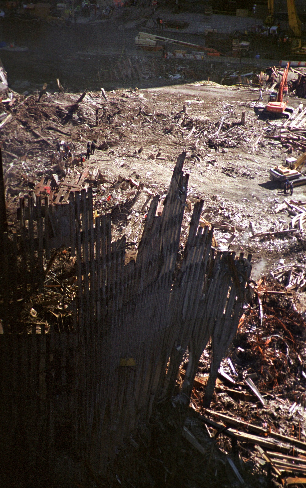 Aerial views of Ground Zero and Fresh Kills Landfill