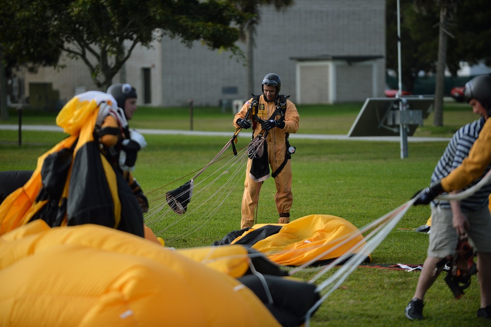 US Army Golden Knights train over Homestead Air Reserve Base