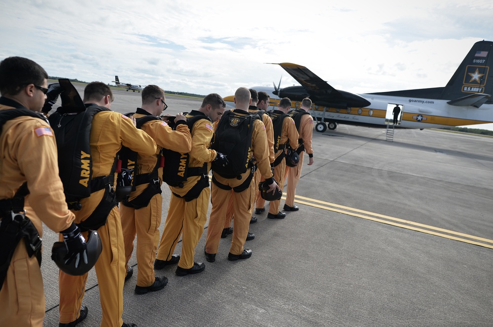 US Army Golden Knights train over Homestead Air Reserve Base