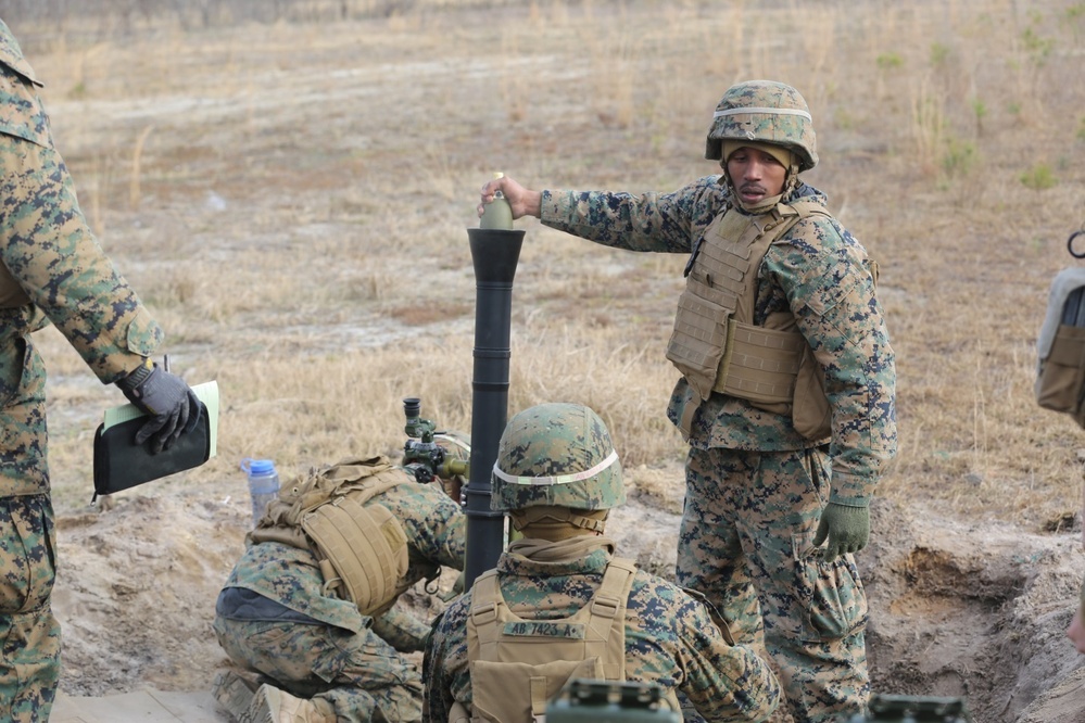 Boom! 2-2 mortars fire rounds downrange