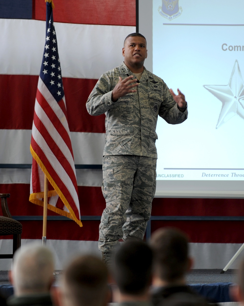 8th AF commander visits with bomber Airmen at Ellsworth