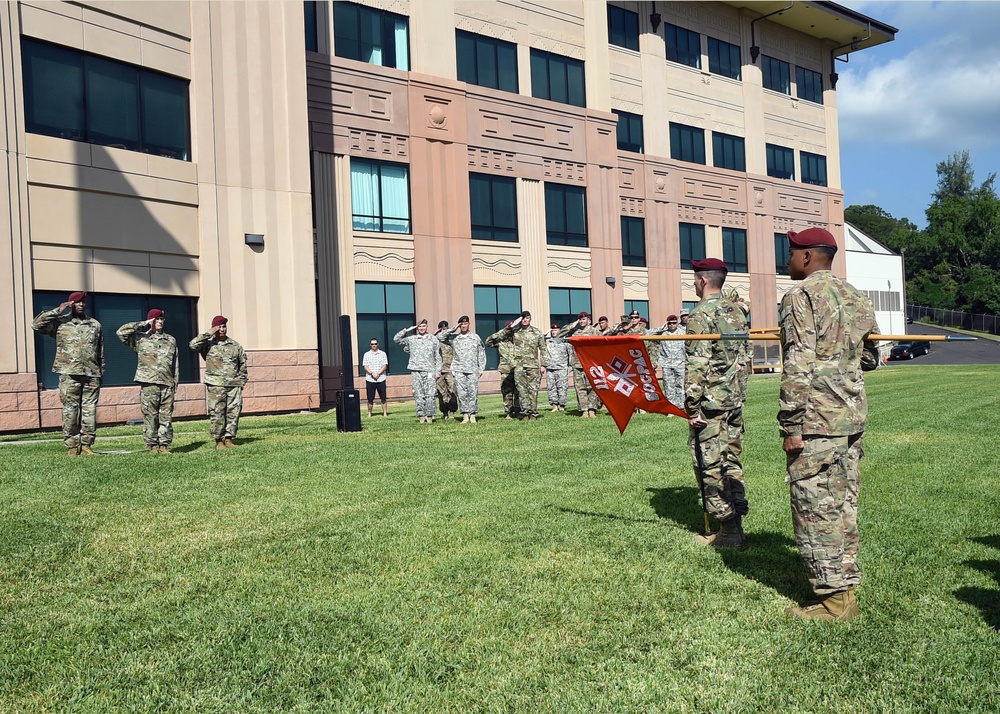 112th Signal Detachment Change of Responsibility ceremony