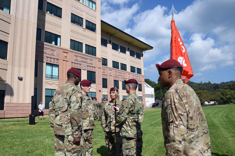 112th Signal Detachment Change of Responsibility ceremony