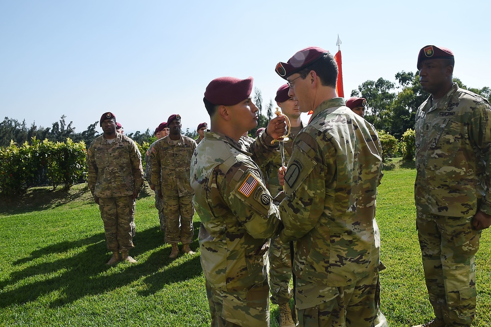 112th Signal Detachment Change of Responsibility ceremony