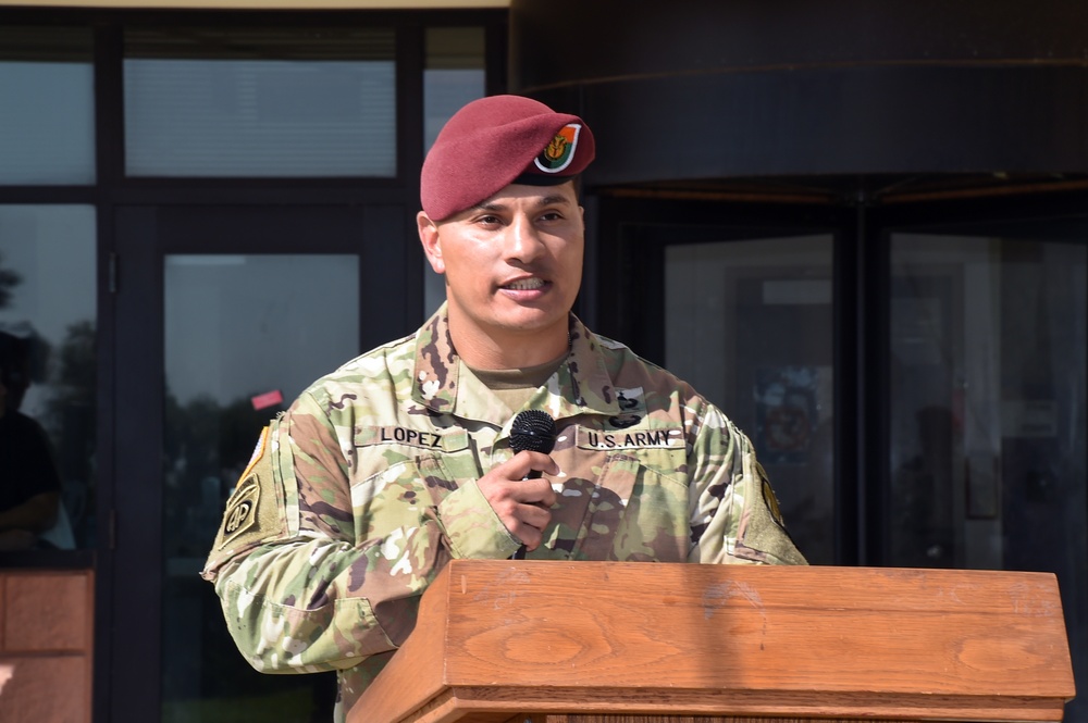 112th Signal Detachment Change of Responsibility ceremony