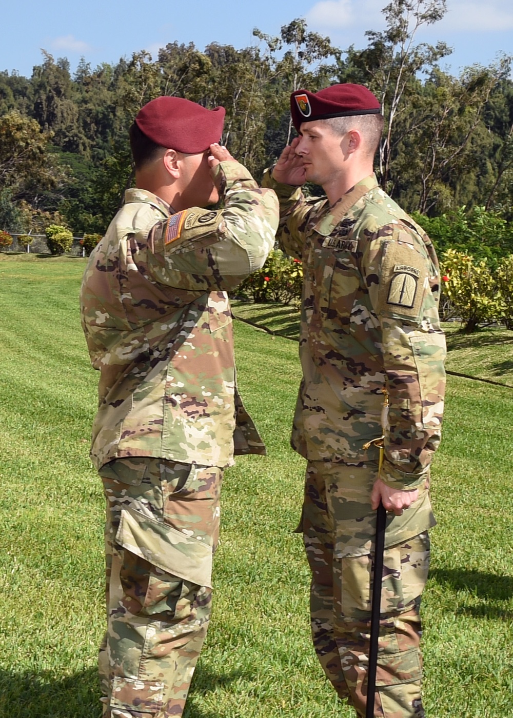 112th Signal Detachment Change of Responsibility ceremony