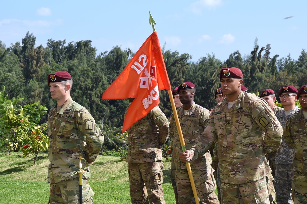 112th Signal Detachment Change of Responsibility ceremony