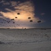 Spartan paratroopers conduct night jump operations