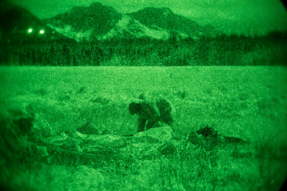 Spartan paratroopers conduct night jump operations