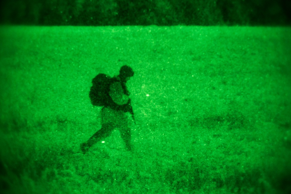 Spartan paratroopers conduct night jump operations