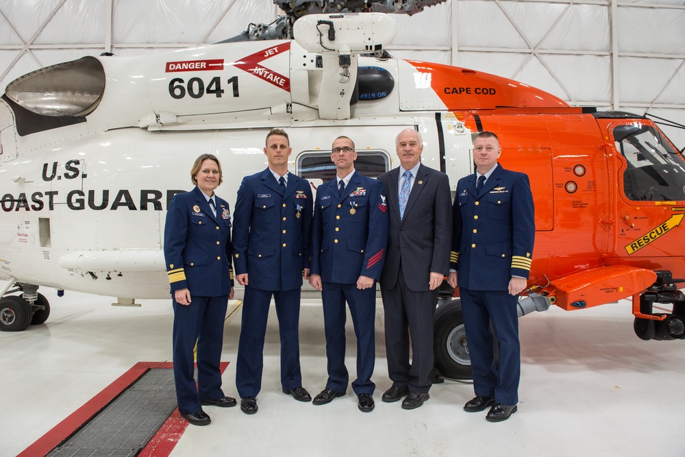 Cape Cod Coast Guardsmen awarded Distinguished Flying Cross, Air Medal for heroic 2015 rescue off Nantucket