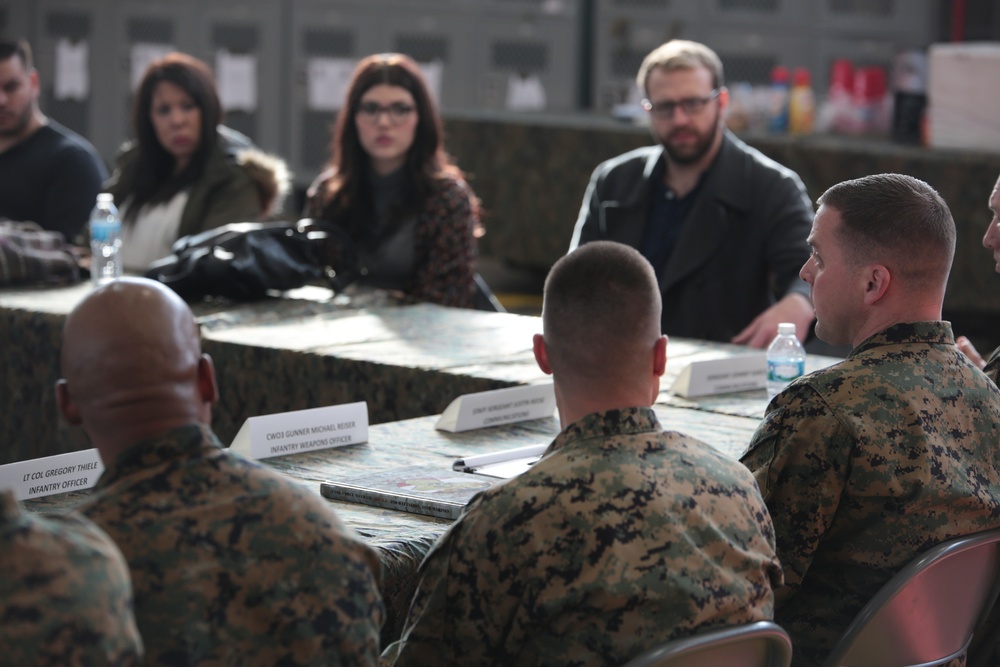 Combat Veteran Marines Participate in Community Relations Event with Columbia College Chicago Students