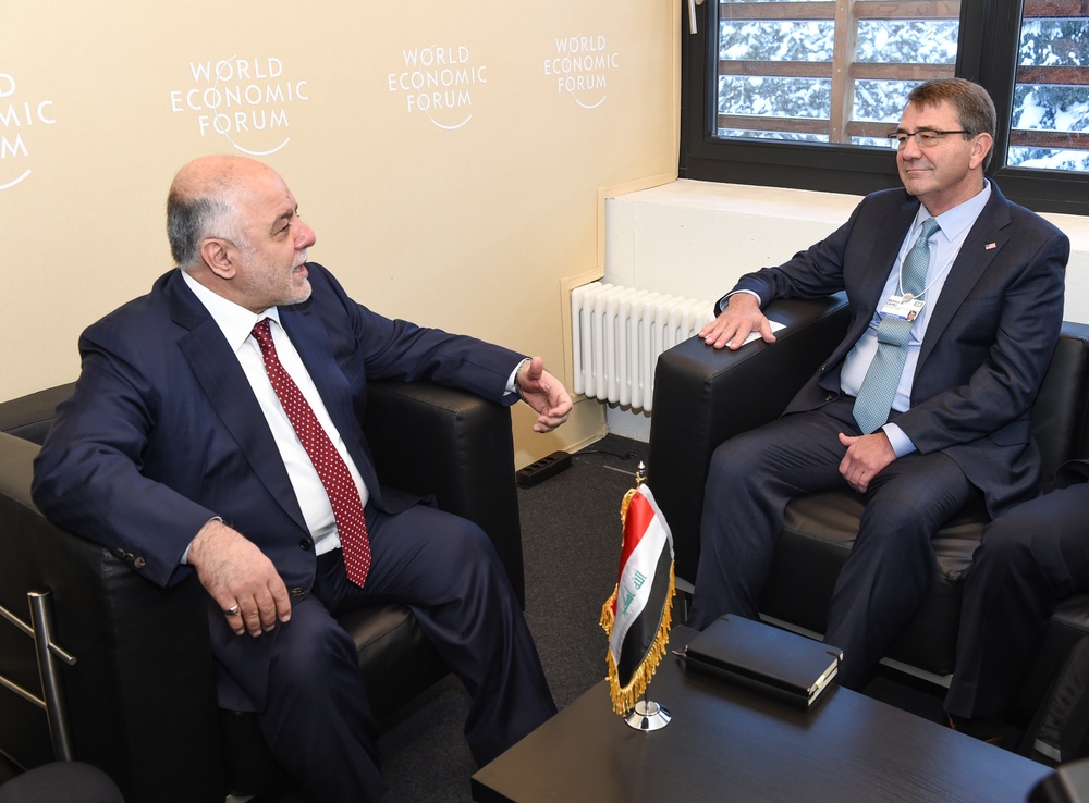 Secretary of defense meets with Iraqi PM Adabi
