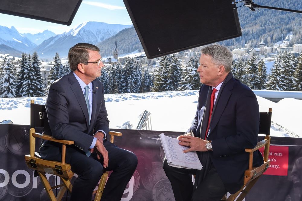 Secretary of defense conducted an interview with Bloomberg TV