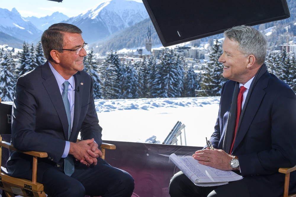 Secretary of defense conducted an interview with Bloomberg TV