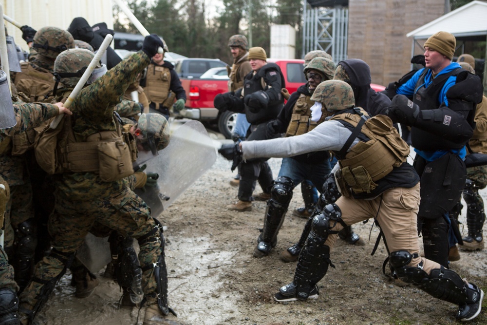 Marines with 22nd MEU Conduct Riot Training