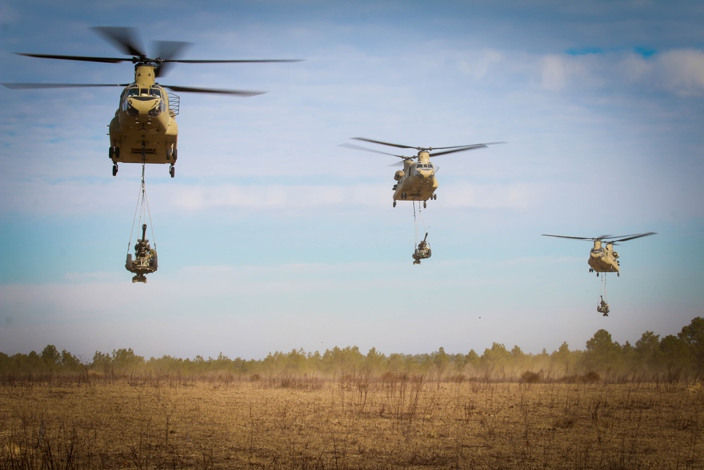 CH-47 Chinooks support gun raid