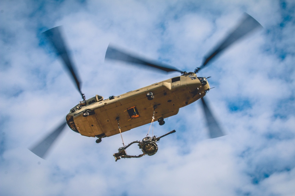 CH-47 Chinooks support gun raid