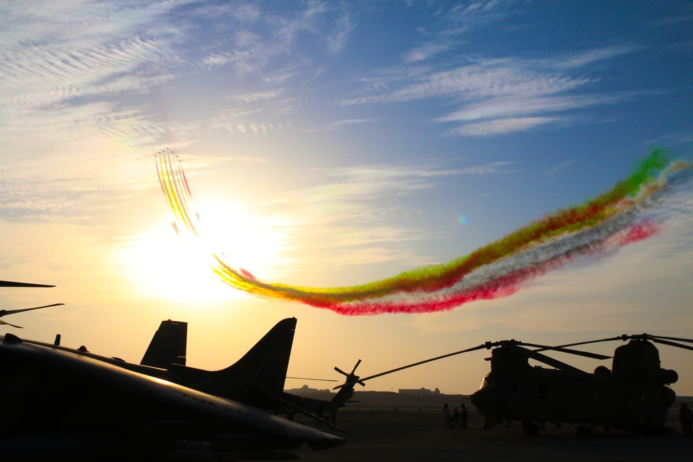 Colors in the sky over the Bahrain air show