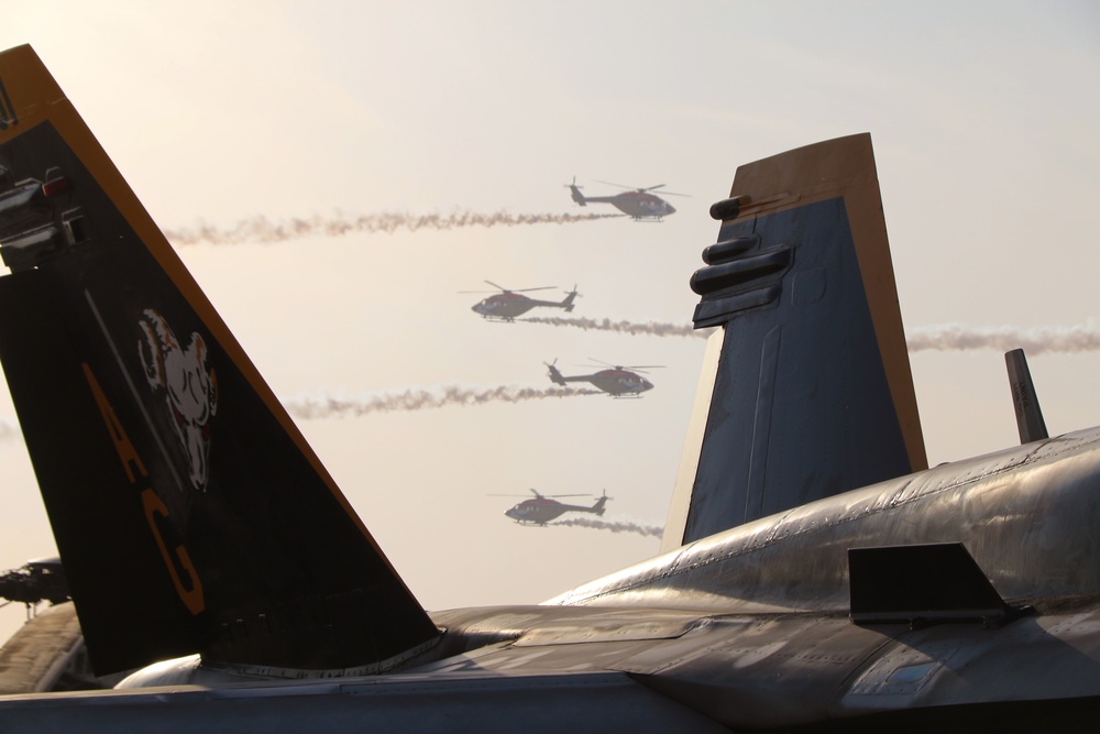 Criss-crossing the sky at the Bahrain air show