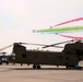 Colors in the sky over the Chinook at the Bahrain air show