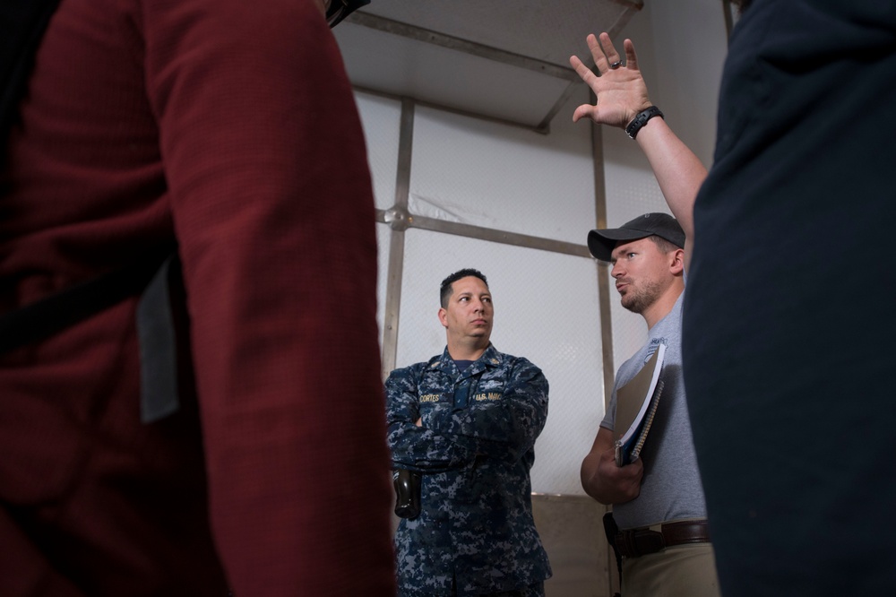 USNS Spearhead fire drill