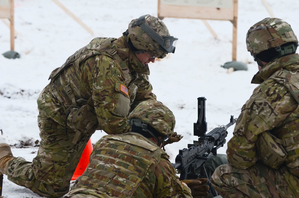 3/2 Cav conduct M240 qualification in Latvia