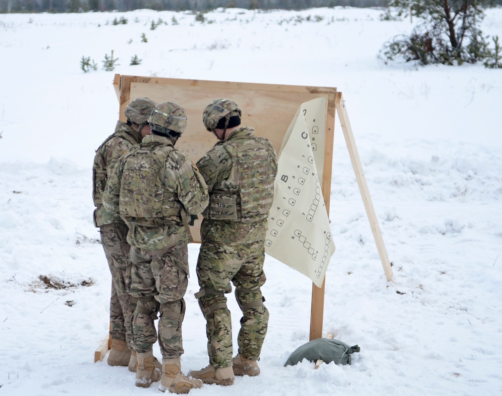 3/2 Cav conduct M240 qualification in Latvia