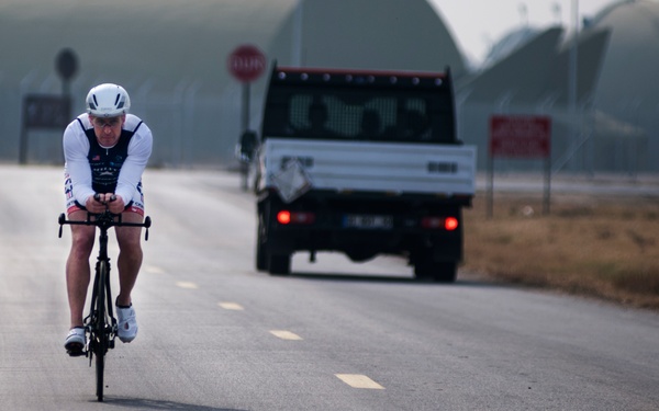 Racking up miles; IAB Airman cycles for AF