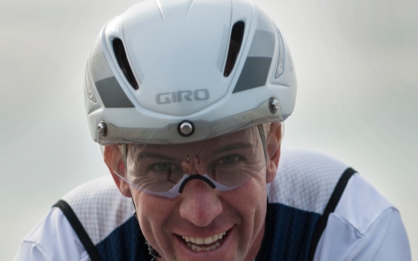 Racking up miles; IAB Airman cycles for AF