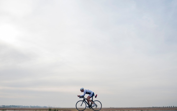 Racking up miles; IAB Airman cycles for AF