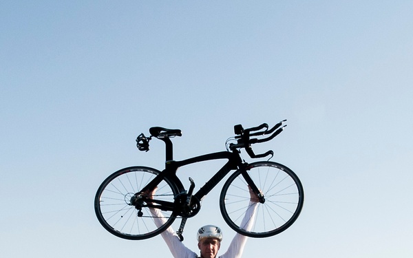 Racking up miles; IAB Airman cycles for AF