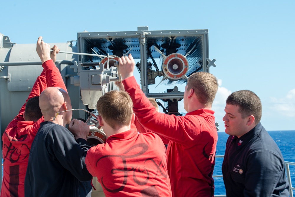 Evolved Sea Sparrow missile system aboard USS John C. Stennis