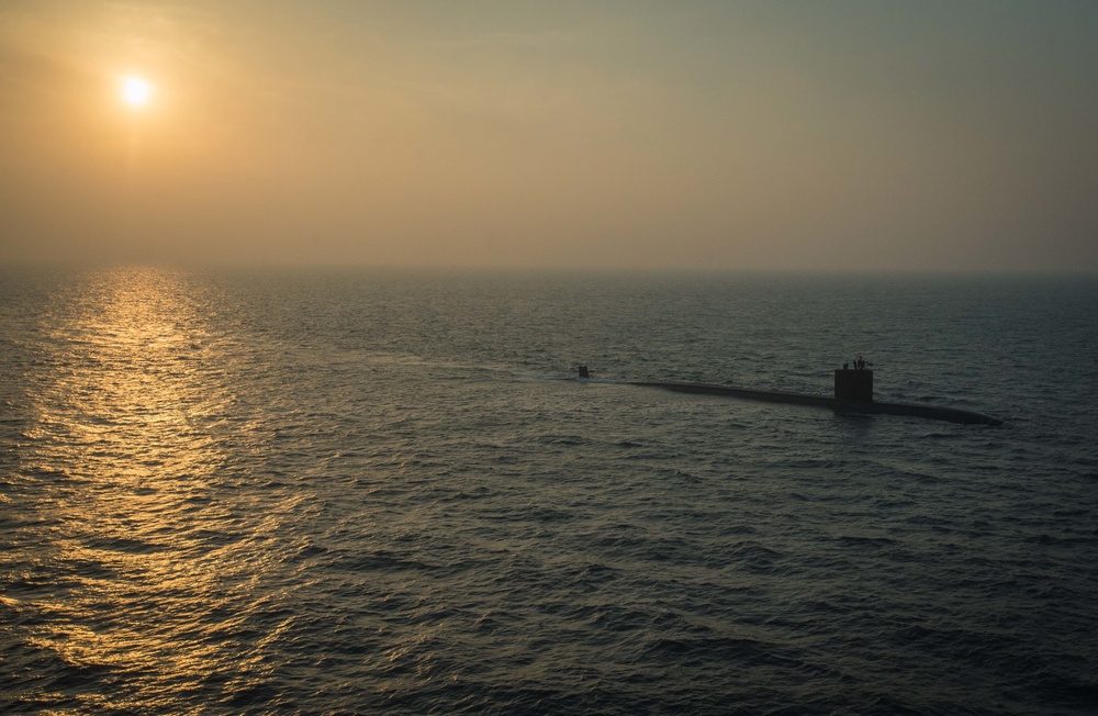 USS Toledo transits through the Arabian Gulf