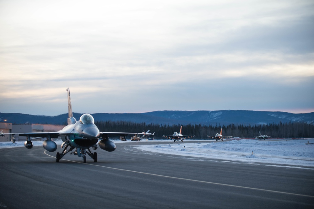 Aggressors, maintainers take off to support Kadena AB exercise