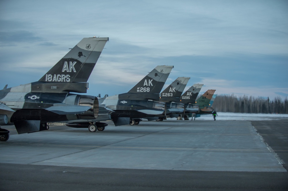 Aggressors, maintainers take off to support Kadena AB exercise